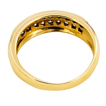 9ct gold Cubic Zirconia Band Ring size Q